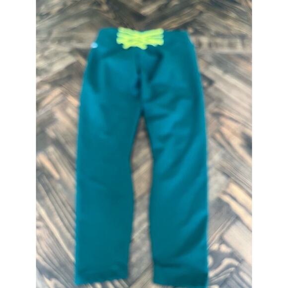 Fabletics Powerhold Women Medium Green Stretch Legging Yoga Athleisure Ballet - Picture 4 of 8